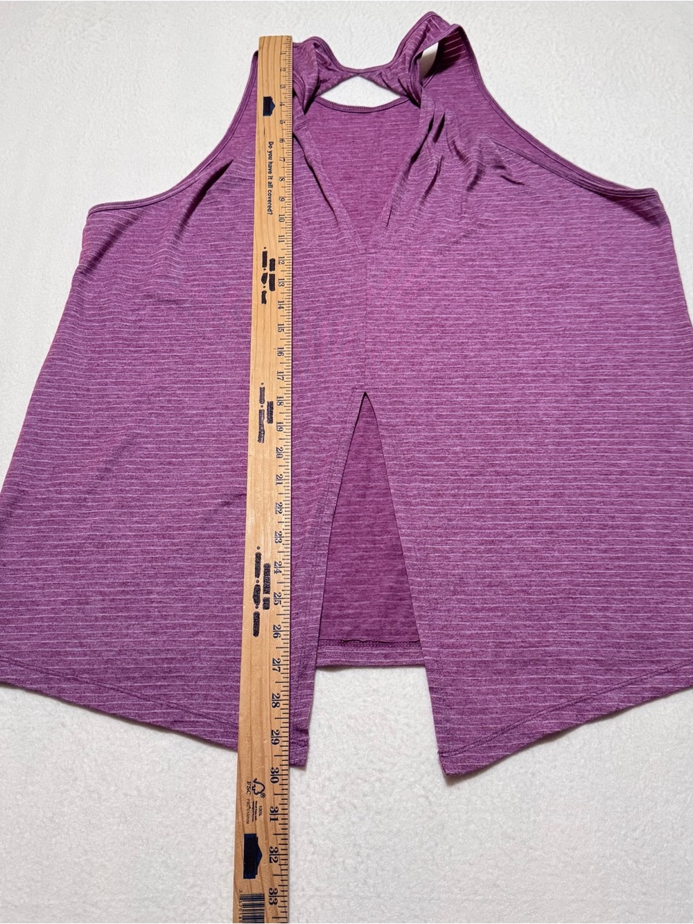 GAP Purple Twist-Back Ribbed Tank Top - Picture 3 of 5